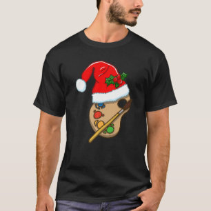 Weihnachtsmannmütze der Farbpalette für Künstler T-Shirt