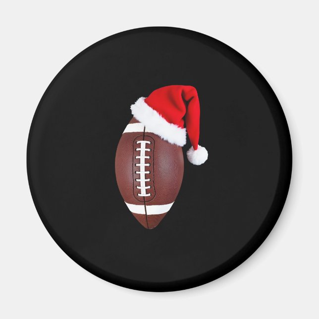 Weihnachtsmannmütze des American Football Ball (1) Magnet (Vorne)