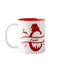 Weihnachtsmannmütze des Buchstabens | Monogramm |