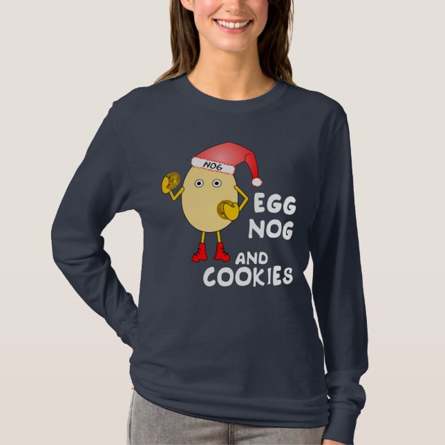 Weihnachtsmannmütze Ei Nog T-Shirt (Vorderseite)