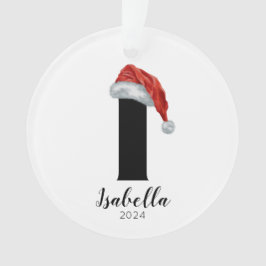 Weihnachtsmannmütze Einfach anpassbarer Brief I We Ornament