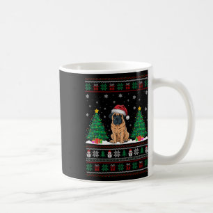 Weihnachtsmannmütze English Mastiff Dog Xmas Tree Kaffeetasse
