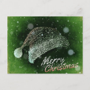 Weihnachtsmannmütze Frohe Weihnachten Postkarte