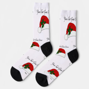 Weihnachtsmannmütze für benutzerdefinierte Designs Socken