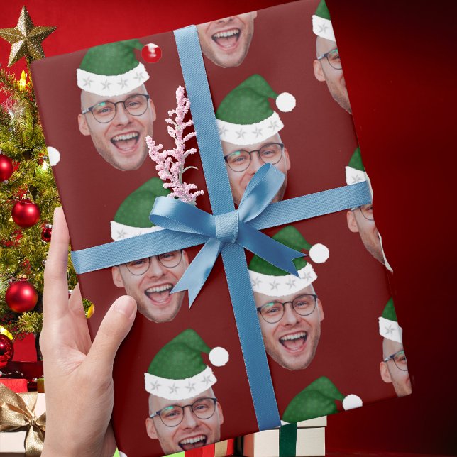Weihnachtsmannmütze für Foto mit benutzerdefiniert Geschenkpapier (Von Creator hochgeladen)