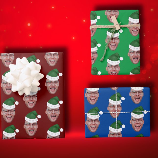 Weihnachtsmannmütze für Foto mit benutzerdefiniert Geschenkpapier Set (Von Creator hochgeladen)