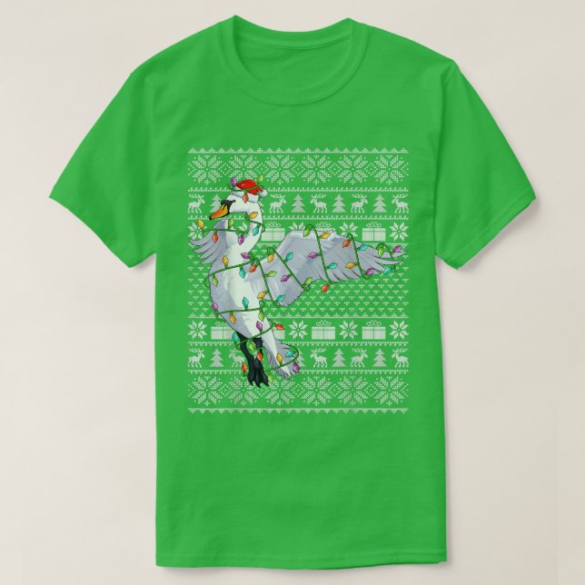 Weihnachtsmannmütze Gänsebird Lover Ugly Snow Gäns T-Shirt (Design vorne)