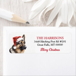 Weihnachtsmannmütze German Shepherd Dog Rücksendea
