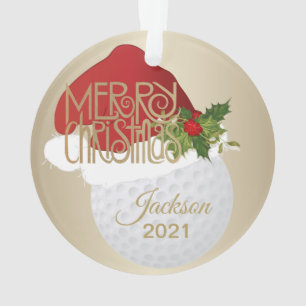 Weihnachtsmannmütze Golf 🏌️ Ball ♂️ DIREKT Ornament