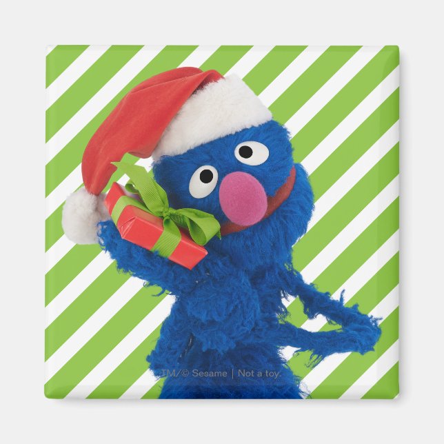 Weihnachtsmannmütze Grover Magnet (Vorne)