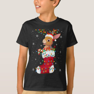 Weihnachtsmannmütze Hare Animal in Socken Xmas Tre T-Shirt
