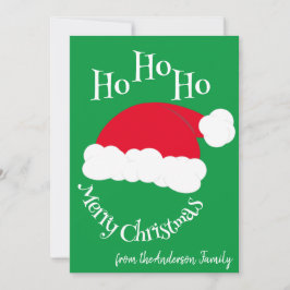 Weihnachtsmannmütze Ho Ho Ho Frohe Weihnachten Grü