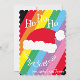 Weihnachtsmannmütze Ho Ho Ho Frohe Weihnachten Min