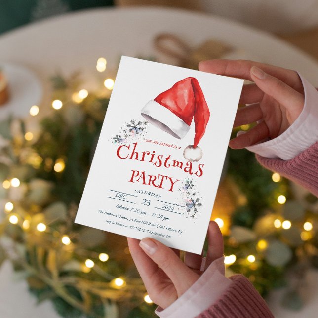 WEIHNACHTSMANNMÜTZE I PARTY EINLADUNG (Von Creator hochgeladen)