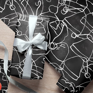 Weihnachtsmannmütze Jumble White auf Chalkboard We Geschenkpapier