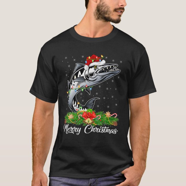 Weihnachtsmannmütze "Lover Matching Barracuda Fish T-Shirt (Vorderseite)