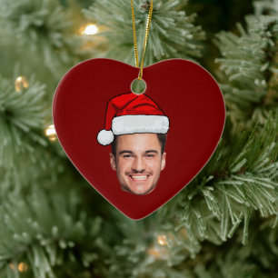 Weihnachtsmannmütze Lustiges benutzerdefiniertes G Keramik Ornament