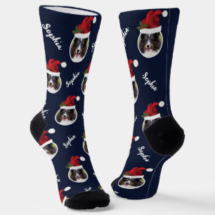 Weihnachtsmannmütze mit benutzerdefiniertem Foto u Socken