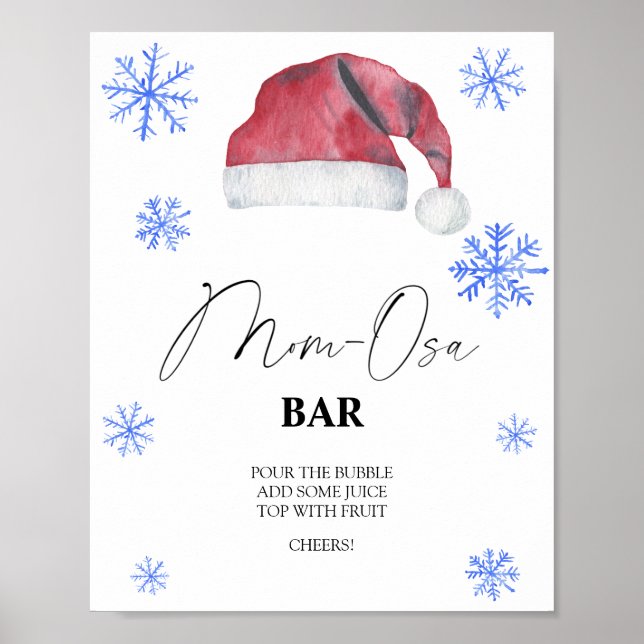 Weihnachtsmannmütze - Mon-osa-Bar Poster (Vorne)