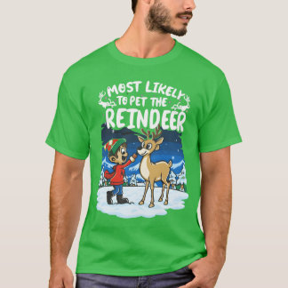 Weihnachtsmannmütze Most Likelyo Pethe Rein Girl T-Shirt