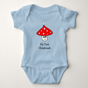 Weihnachtsmannmütze Mushroom Baby Bodysuit Baby Strampler