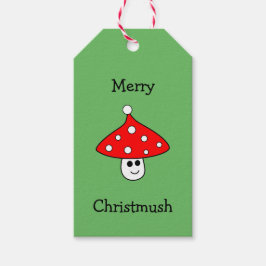 Weihnachtsmannmütze Mushroom Gift Tags Geschenkanhänger