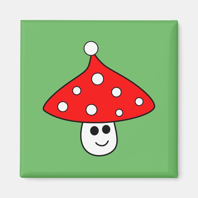 Weihnachtsmannmütze Mushroom Magnet (Vorne)