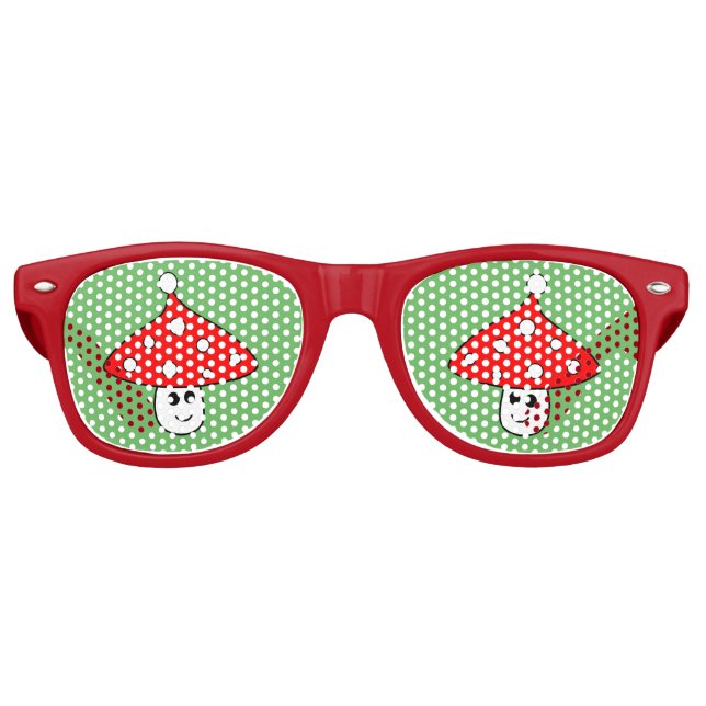 Weihnachtsmannmütze Mushroom Party Shades Sonnenbrille (Vorderseite)