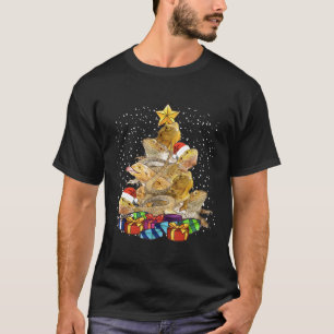 Weihnachtsmannmütze Niedlich Iguanas Weihnachtsbäu T-Shirt