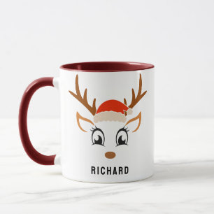 Weihnachtsmannmütze Niedlich Reindeer Boy Christma Tasse