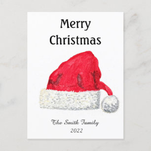 Weihnachtsmannmütze Niedlich Winter Weihnachten Re Postkarte