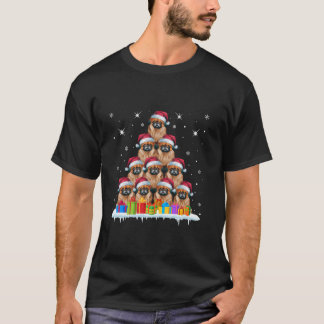 Weihnachtsmannmütze Pekingese Hund liebt Männer Fr T-Shirt