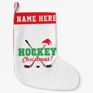 Weihnachtsmannmütze personalisiert Hockey Weihnac Kleiner Weihnachtsstrumpf