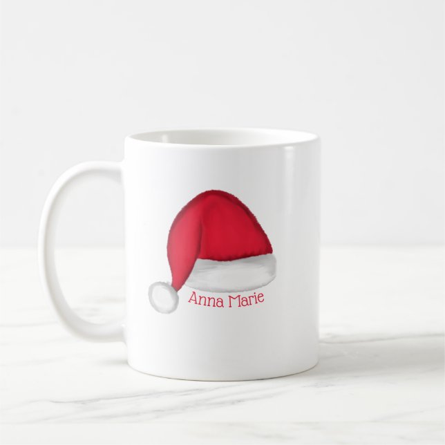 Weihnachtsmannmütze Personalisiert Holiday Tasse (Links)