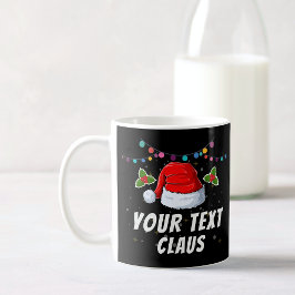 Weihnachtsmannmütze personalisierter Text Weihnach Kaffeetasse