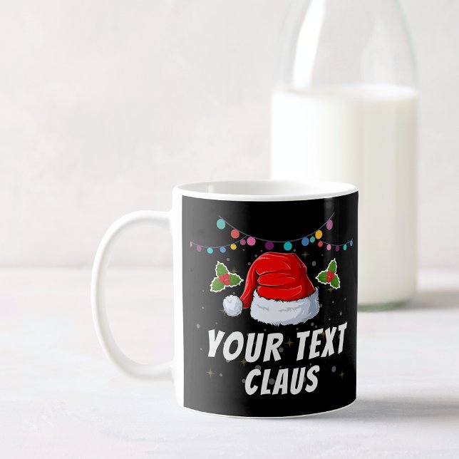 Weihnachtsmannmütze personalisierter Text Weihnach Kaffeetasse (Von Creator hochgeladen)