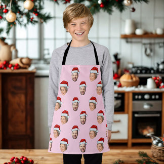 Weihnachtsmannmütze Personalisiertes Gesicht 2 Fot Schürze