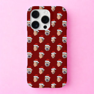 Weihnachtsmannmütze Personalisiertes Gesicht 3 Fot iPhone 16 Pro Hülle