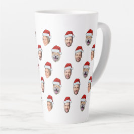 Weihnachtsmannmütze Personalisiertes Gesicht 3 Fot Milchtasse