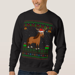 Weihnachtsmannmütze Reitpferd Match Ugly Horse Chr Sweatshirt