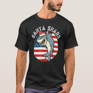 Weihnachtsmannmütze Shark T-Shirt