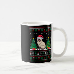 Weihnachtsmannmütze Siamese Katze Weihnachtsbaum L Kaffeetasse