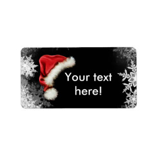 Weihnachtsmannmütze Snowflake Weihnachtsfeiertag Adressaufkleber