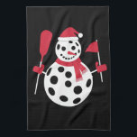 Weihnachtsmannmütze Snowman Family Xmas Matching P Geschirrtuch<br><div class="desc">Weihnachtsmannmütze Snowman Family Xmas Matching Pickleball Weihnachten</div>
