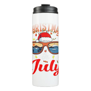 Weihnachtsmannmütze Sonnenbrille Sommer Party Weih Thermosbecher