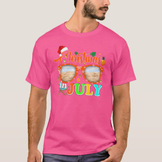 Weihnachtsmannmütze Sonnenbrille Sommerweihnachtsf T-Shirt