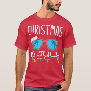 Weihnachtsmannmütze Sonnenbrille Sommerweihnachtsf T-Shirt