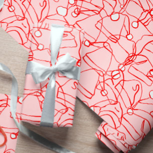 Weihnachtsmannmütze springt an Elegante Weihnachte Geschenkpapier