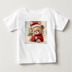Weihnachtsmannmütze Teddy Bear Baby Shirt - Weihna