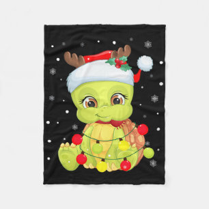 Weihnachtsmannmütze Tortoise Christmas Tortoise Lo Fleecedecke